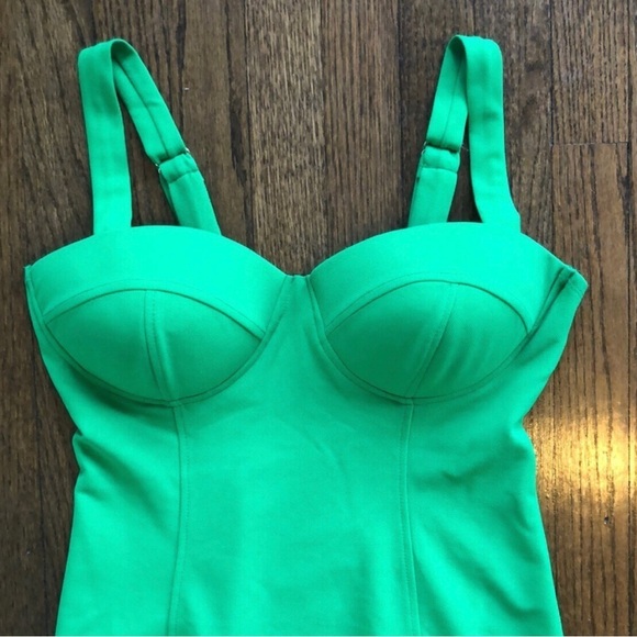 Haute Monde Green Bustier Dress size Medium - Picture 6 of 6